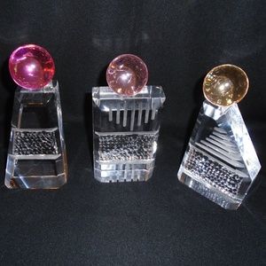 Set of 3 Lucite Sculptures by Shlomi Haziza
